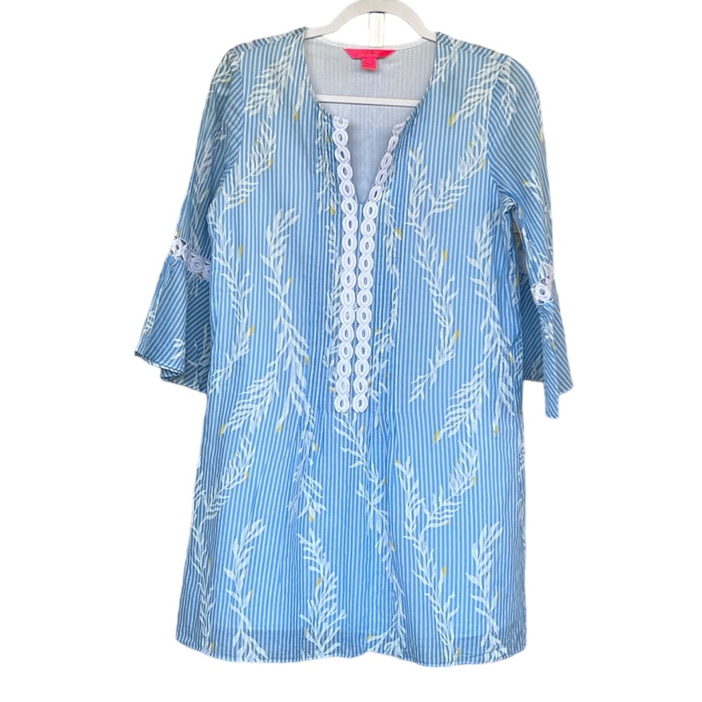 Lilly Pulitzer Holly Tunic Dress Zanzibar Blue Dress Size S